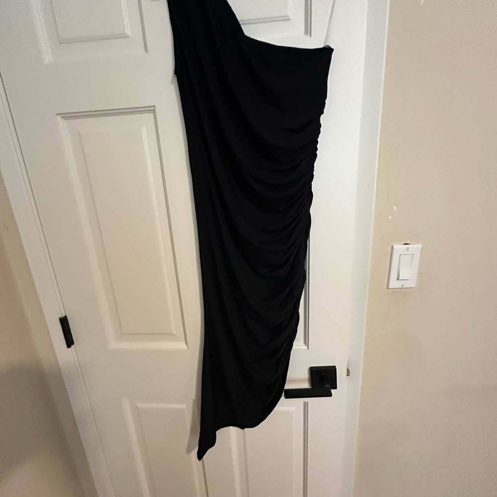 NWT Shore  Black One-Shoulder Dress